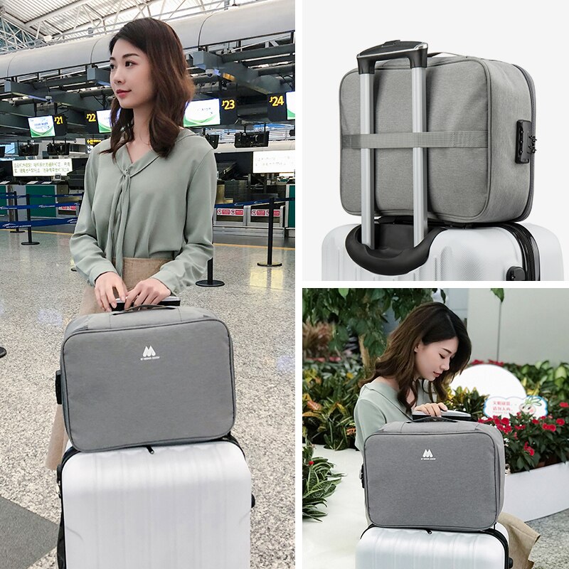 Porte-documents multicouches, sac de rangement multifonctionnel pour documents, organisateur de certificat, étui pour passeport de voyage à domicile avec serrure