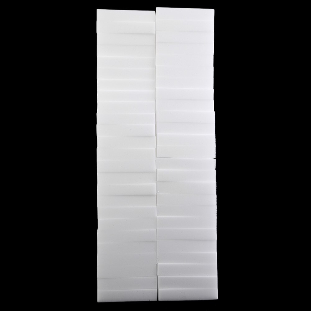 100pcs/lot White Magic Sponge Cleaner Eraser Multi-functional Cleaner Melamine Sponge for Kitchen Bathroom Cleaning 100x60x15mm