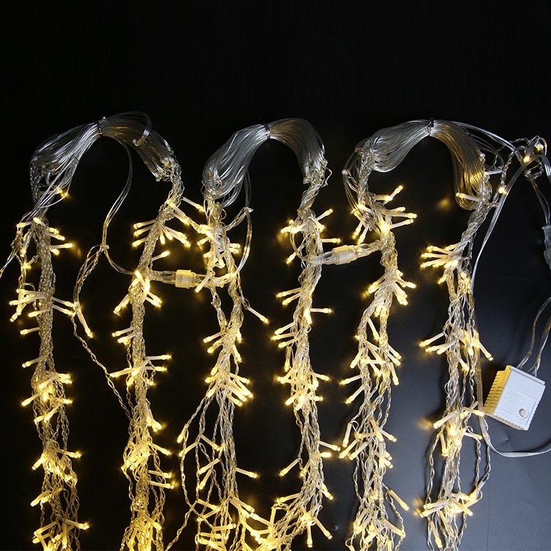 Guirlande lumineuse rideau LED guirlande lumineuse 0.6m intérieur extérieur fée guirlande lumineuse maison pour fête de mariage jardin décoration de noël