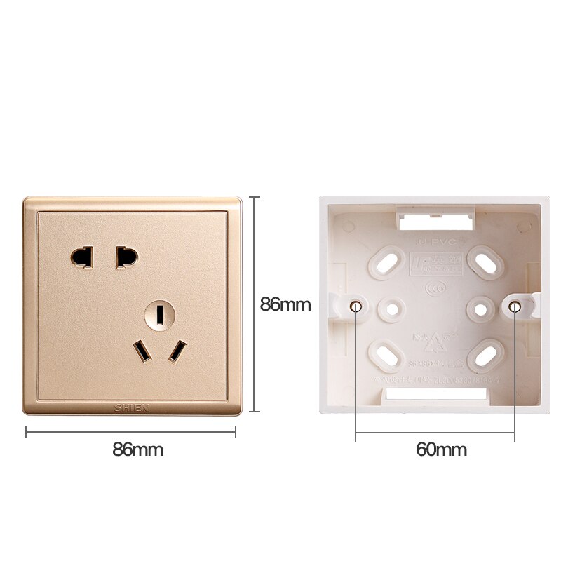 Wall Surface Mounted Bottom Box 86 Type Socket Switch Bottom Junction Base PVC Wall Mount Switch Box