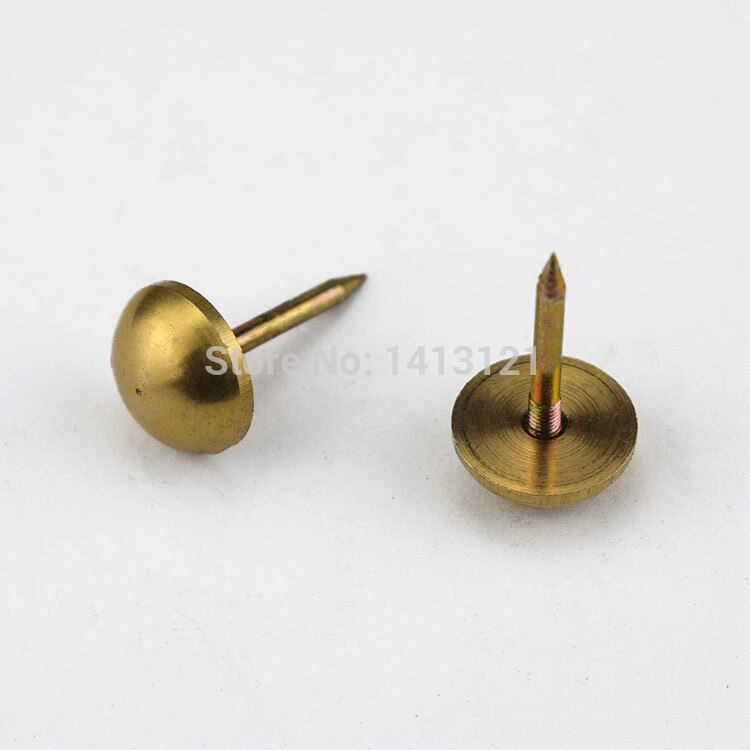 20 fotos estilo chino antiguo sólido clavo de latón tambor remaches sofá sujetador clavos decorativos puerta pieza de herraje de uñas fijo