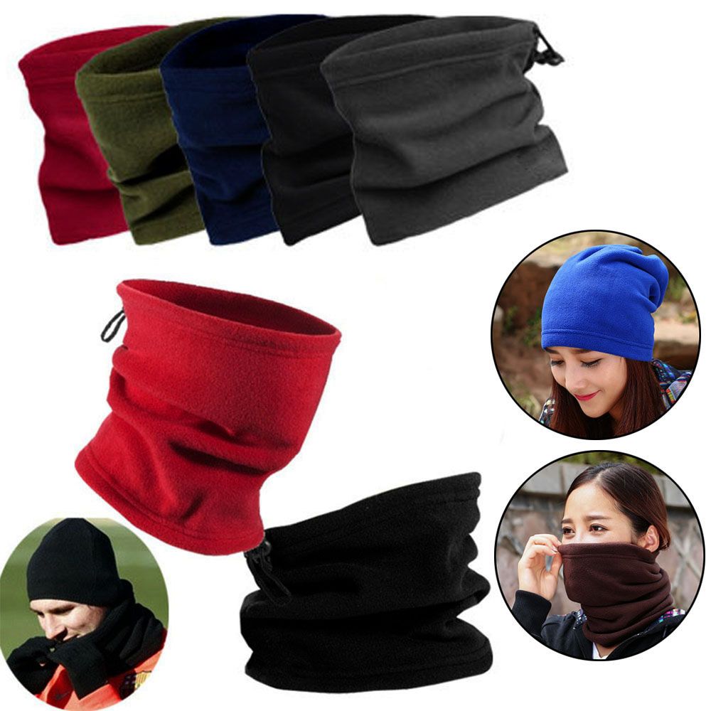 Men Women Winter Hiking Scarf Camping Face Mask Cycle Polar Fleece Outdoor Neck Gaiter Warmer Neck Tube Face Mask Headwear