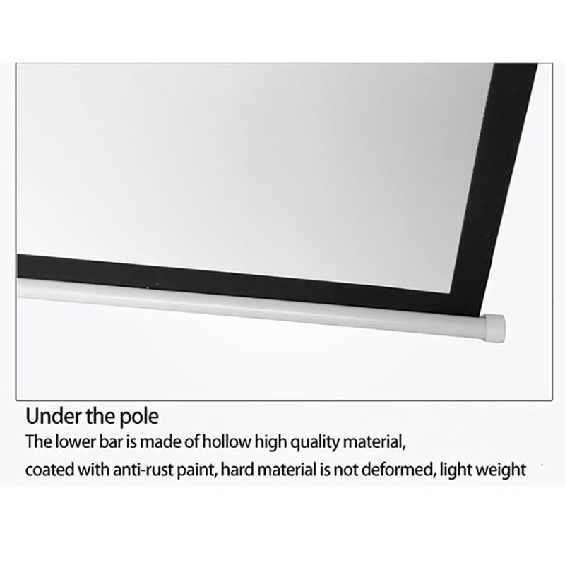 84 inch 16:9 Portable Indoor Outdoor Projector Screen Matte White Fabric Fiber Screen With Pull Up Foldable Stand Tripod