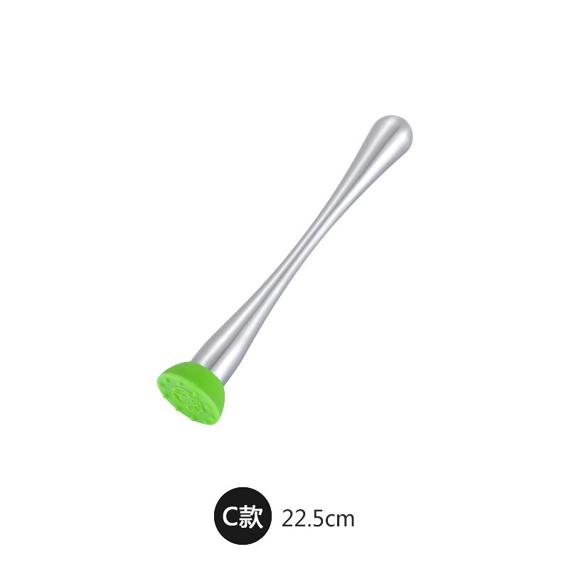 DIY Bar Tools Stainless Steel Crush Stick Tamper Mojito Wine Mixing Stick Cocktail Muddler Shaker Crushing Hammer Fruit Muddler: C