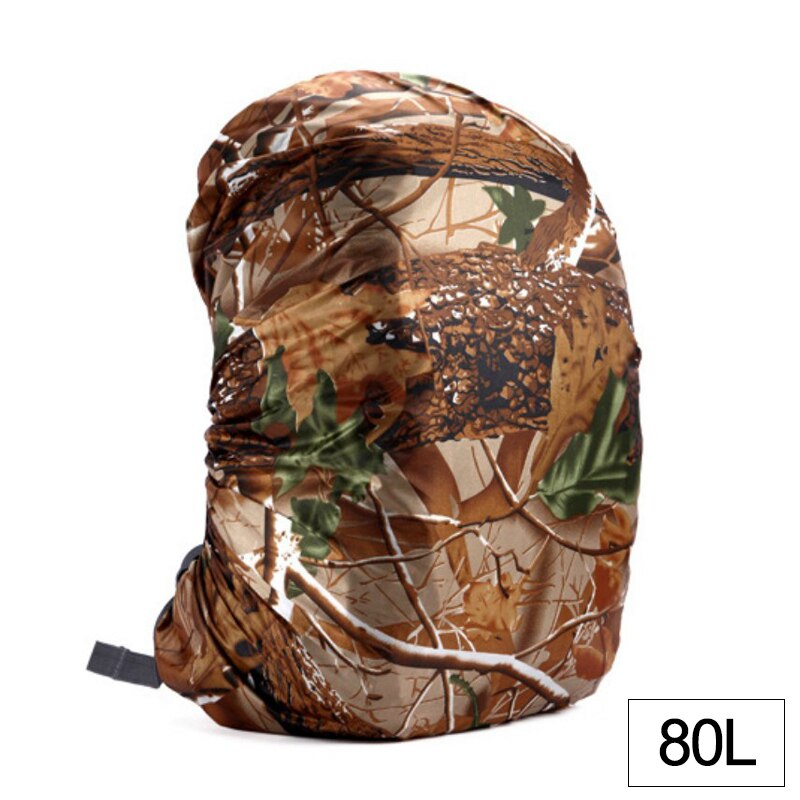 35-80L Waterdichte Rugzak Cover, Stofdicht Regenhoes Voor Rugzak, Regendicht Cover Outdoor Camping Wandelen Klimmen Bag Regenhoes: Camo 80L