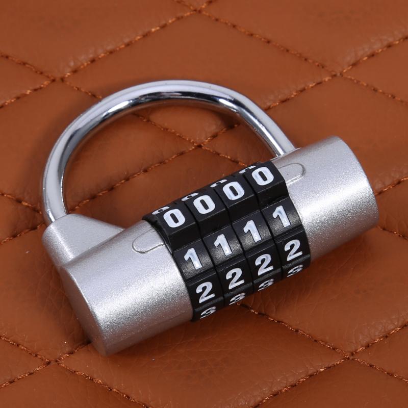 4 Dial Digit Number Combination Travel Password Lock Combination Padlock Zinc Alloy 4 Colors coded lock Security Safely Code