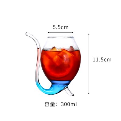 2 stk/parti vampyrfilter vinglass kopper klar juice kopp beger med drikkerør halmglass til halloween parti klubb: 300ml