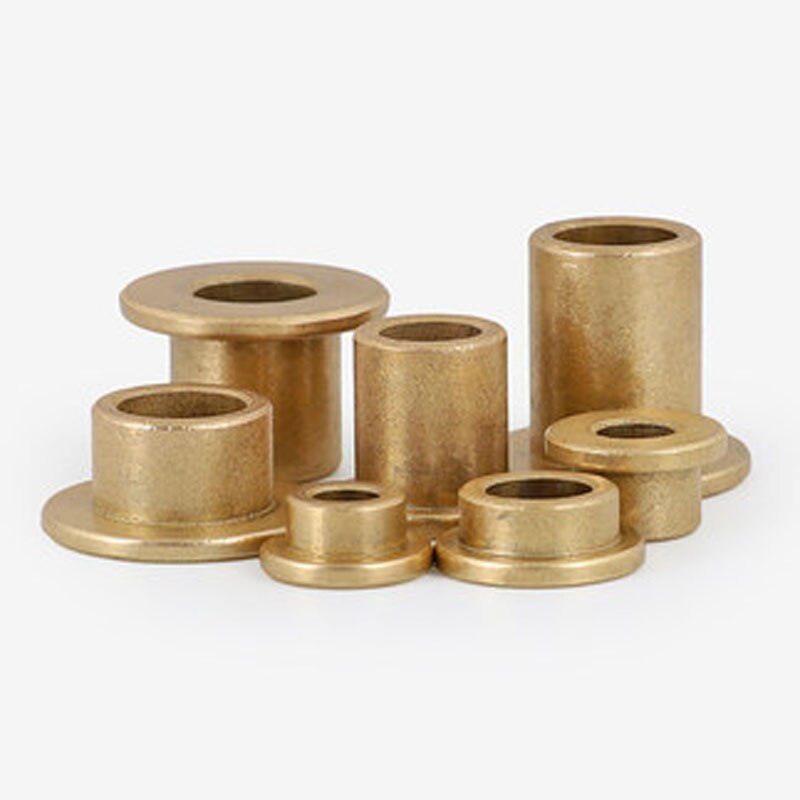 5pcs 2/4/5/6mm ID brass Flange with edge Bearing sleeve Powder metallurgy Oily Shoulder bushing Flanging Shaft sleeves