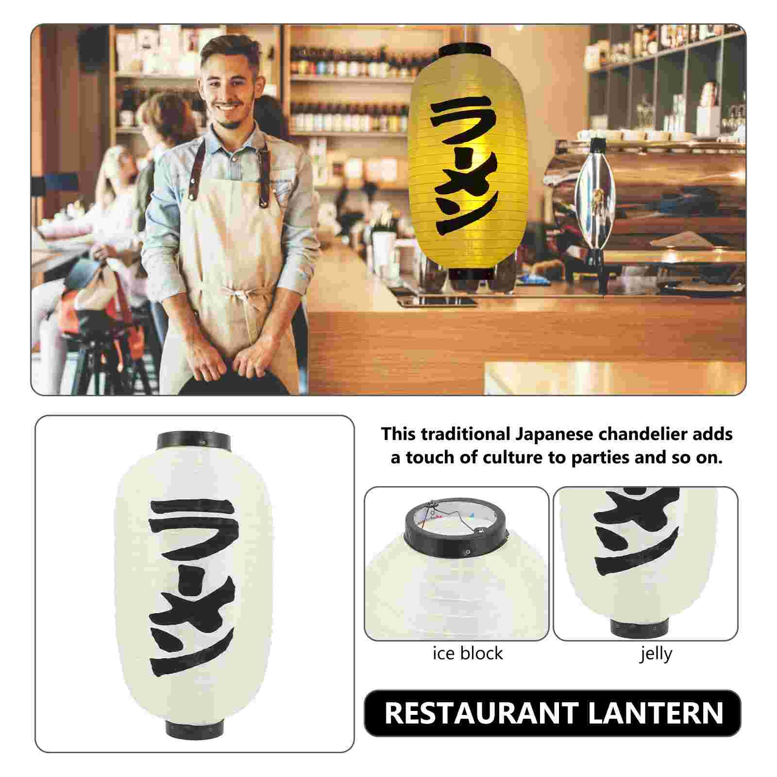 Traditional Japanese Style Hanging Silk Lantern Japanese Bar Restaurant Decor