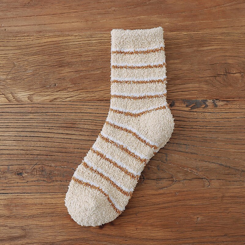 Inland Style Fatcow Women's Socks Colorful Plaid Thick And Warm Wool Socks Floor Woman's Girl's Socks Winter Socks EU 35-43: C3