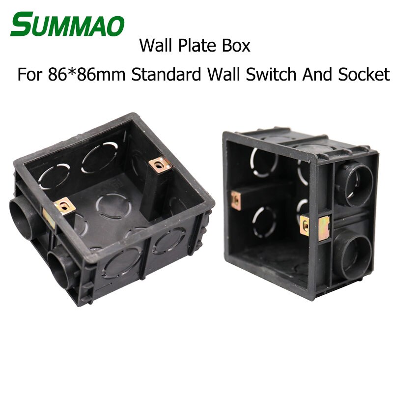 PC Panel Wall Socket BOX Electrical Outlet with USB Ports Charger Power Adapter Room Hotel 16A 250V EU Standard Sockets 86*86mm: Socket box