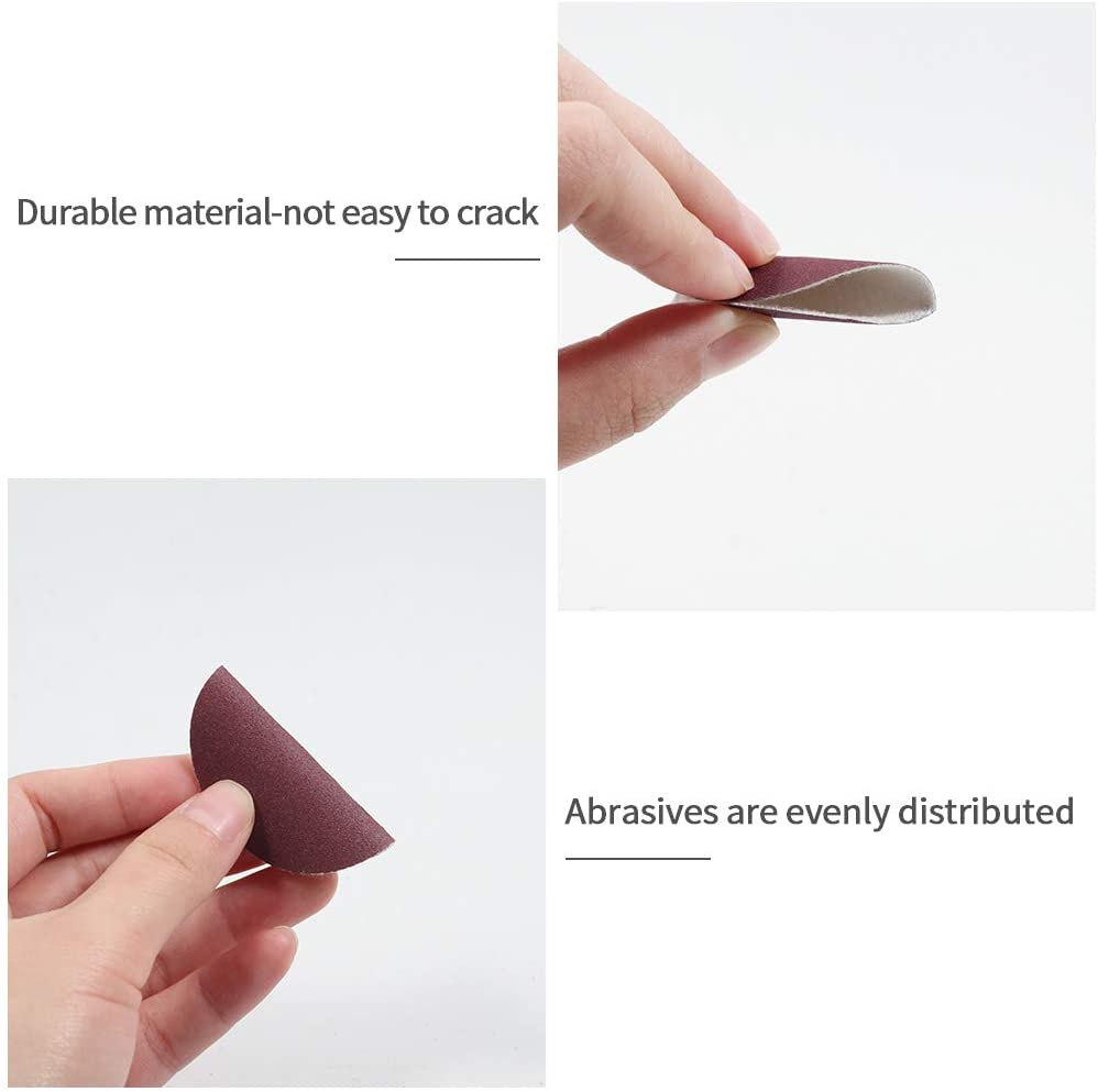 1 Zoll rote Schleifscheiben 25 mm 100 Stück Klett-Schleifpapier, sortiert, Körnung 60–2000 zum Polieren und Schleifen von Metall, Holz, Jade