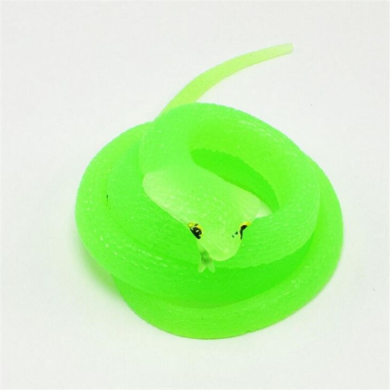 1 Pcs 75cm Practical Jokes Interesting Prank Horror Fun Shocker Novelty Gadgets Funny Toys Animals Simulation cobra Snake Toys: green