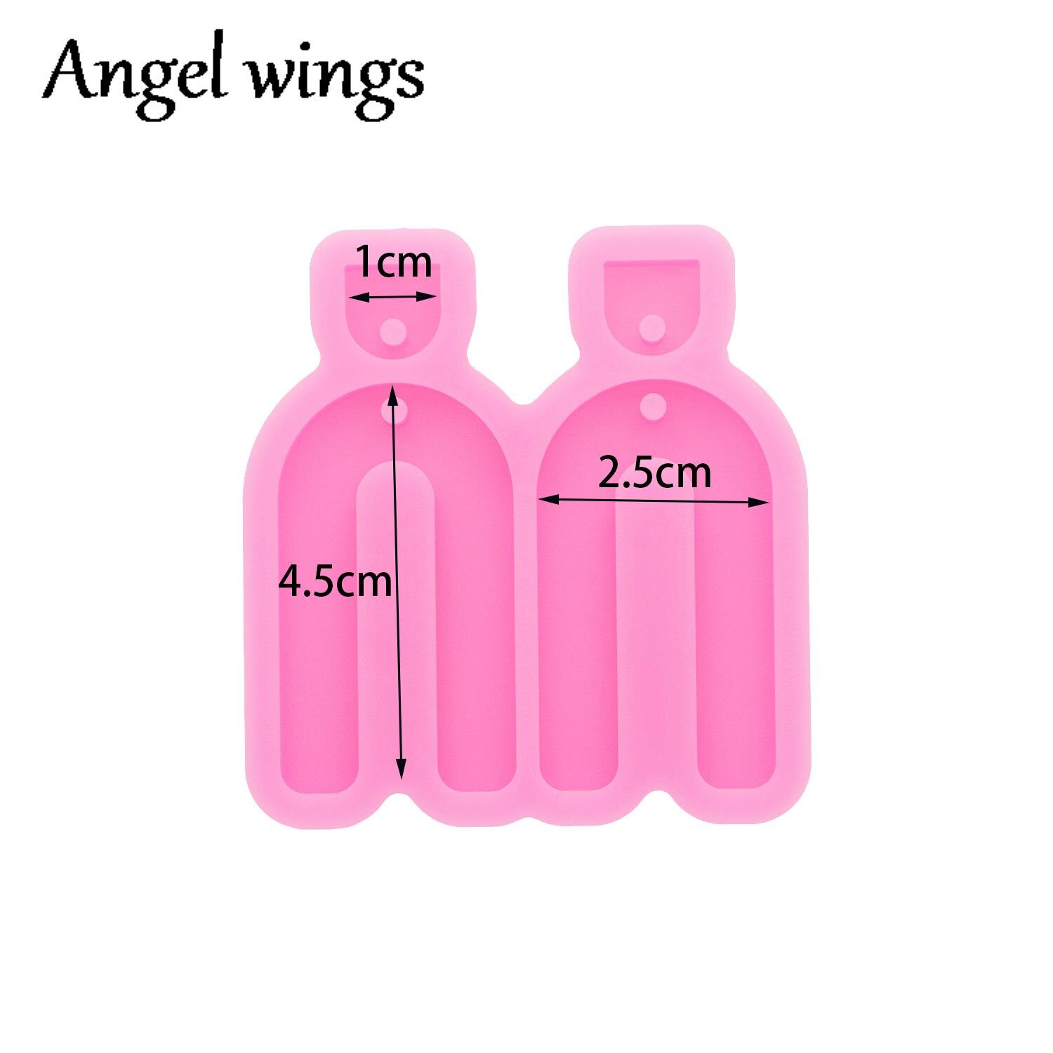 DY1075 Glossy Hoefijzer/Hart/Kunai Mes Oorbellen Siliconen Mallen, maken Ambachten Met Epoxy Diy Handgemaakte Charms Resin Art Mold: Oranje