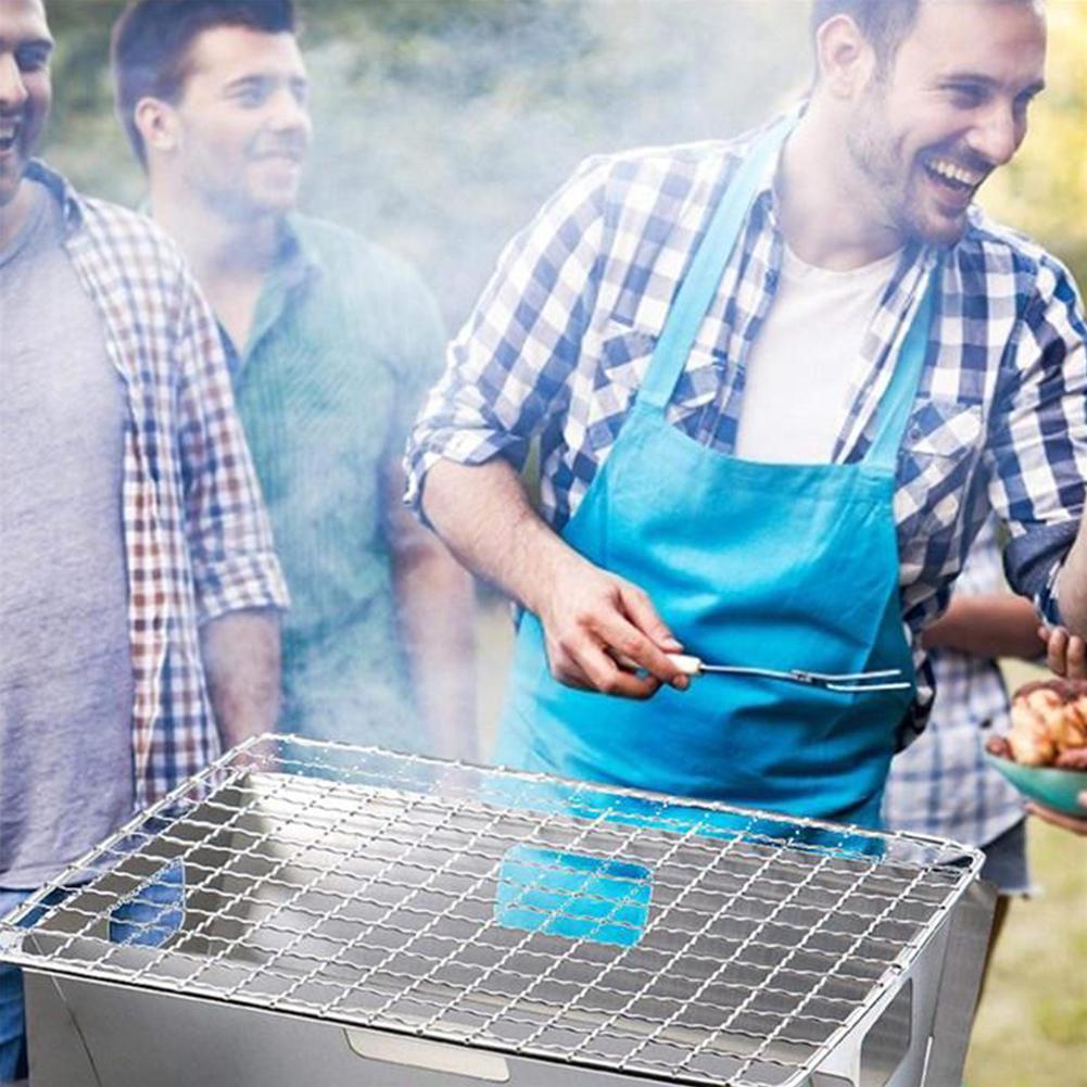 Steel Barbeque Stove Folding BBQ Grill Portable Outdoor Camping Picnic Wood Fire Burning Stove Charcoal Grill