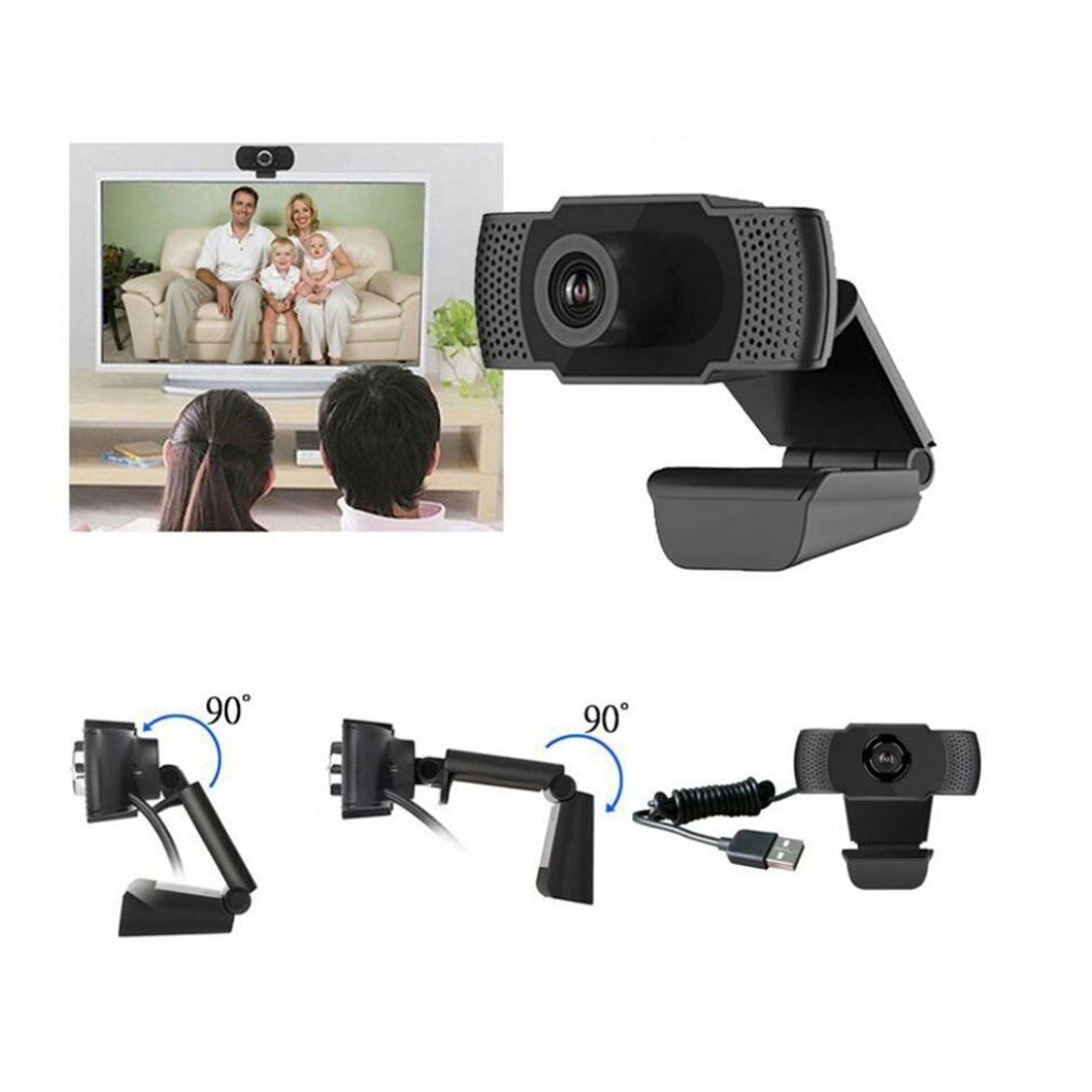 High Definition Computer Web Camera Webcam Met Microfoon Plug En Play Usb Webcam Ingebouwde Microfoon