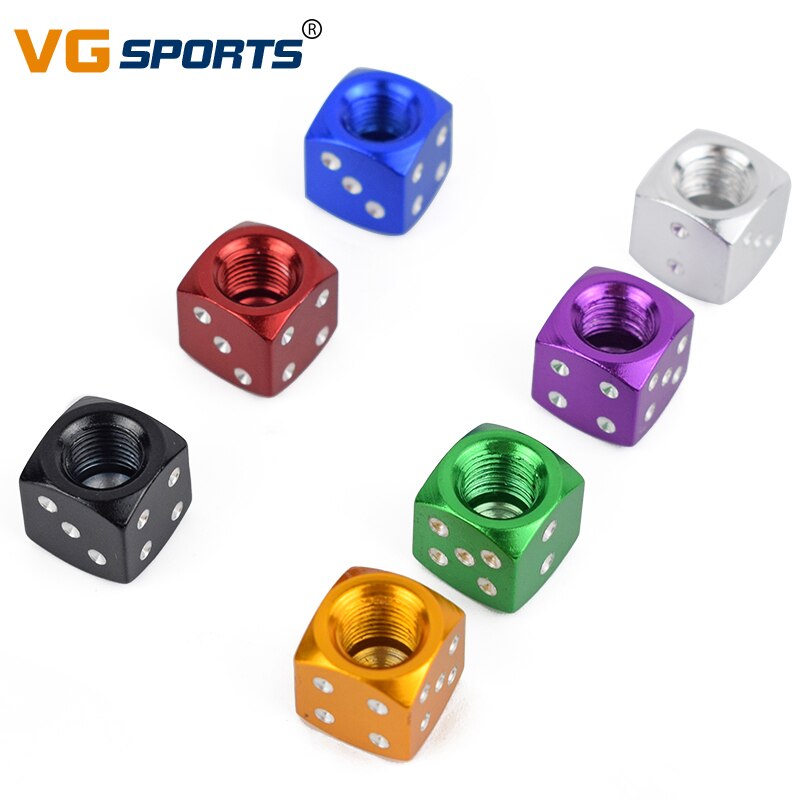 4pc 8pc Dice Valve Caps MTB Bike Tire Schrader Valve Stem Caps Car Trunk Mountain Road Bike Wheel Rims Bicycle Accessories