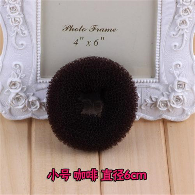 Accesorios para hacer moños en el pelo para mujer, moño de rosquilla para el pelo, herramientas de estilismo para el cabello, trenders negro/marrón TSLM1, novedosa: Coffee5-6cm