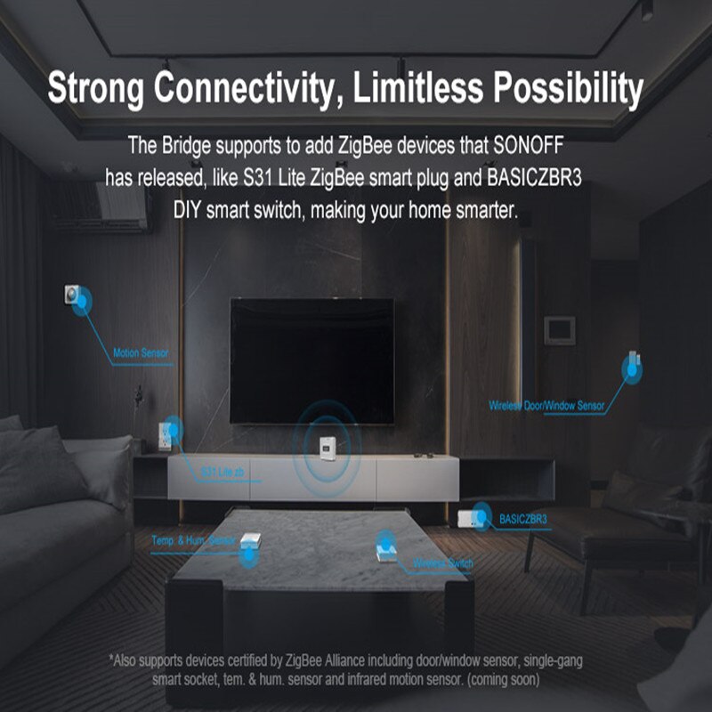 Sonoff Rf Brug 433Mhz Wifi Draadloze Signaal Converter Pir 2 Sensor/ DW1 Deur En Raam Alarm Sensor Voor smart Home Security Kits