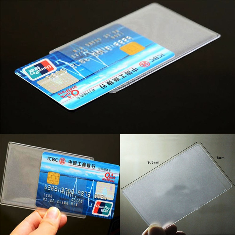 10 stks/set Duurzaam PVC Id Card Houders Stofdicht Transparant Credit Card Protectors Bussiness Card Cover