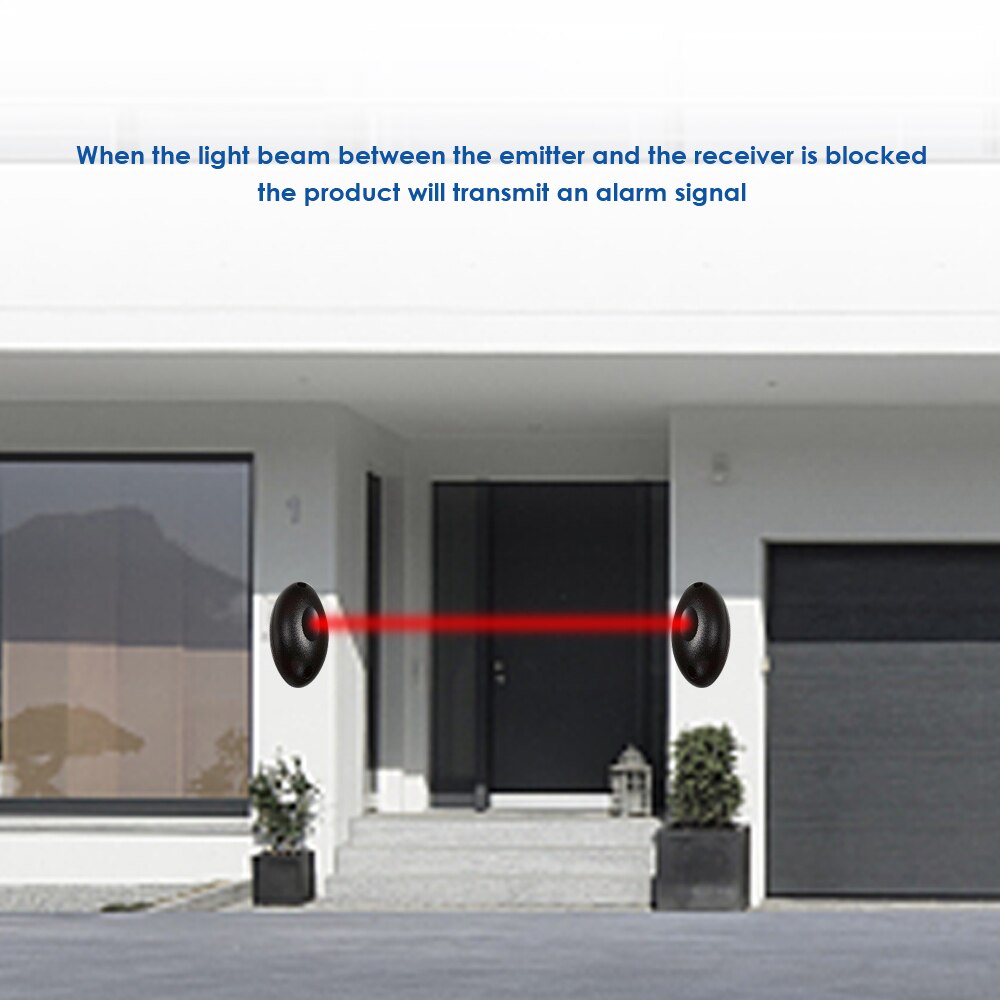 1 pair Single Beam Alarm Photoelectric Infrared Detector Home Door Security System for Gate Door Window Burglar Alarm System