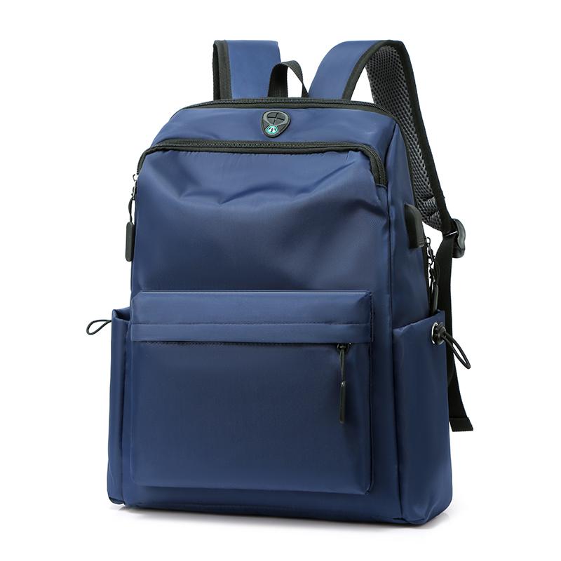 Mochila masculina 2020, mochila para laptop 15.6 Polegada, para adolescentes, com carregamento: Blue