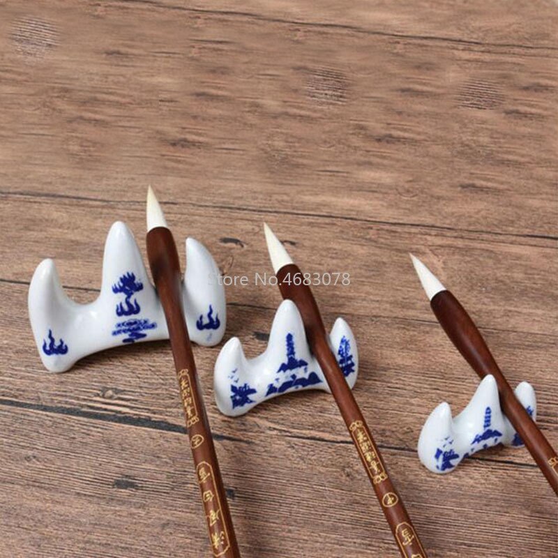 1 Pcs Chinese borstel Kalligrafie pen rack keramiek Multifunctionele Inkt Houder Schotel relatiegeschenken Chinese stijl decor L/S /M