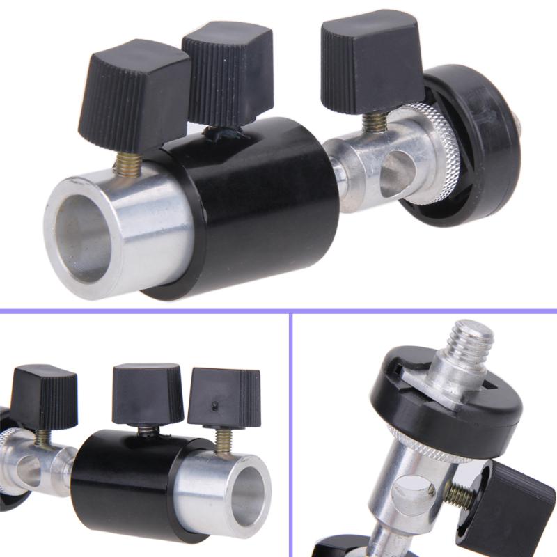 Universal D/E Type Metal Flash Bracket Flash Shoe Detachable Rotating Lamp Bracket With 1/4" to 3/8" Screw Light Stand