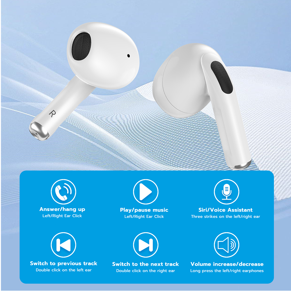 Wireless Earbud Bluetooth 5.3 Headphones Stereo Bass Ear Buds Earphones Bluetooth Earbud IPX5 Waterproof Sport for Android iOS