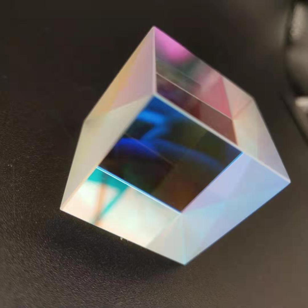 Vierzijdig Cubic Prisma K9 Gekleurde Glas Splitting Optische Prisma Experimentele Instrument