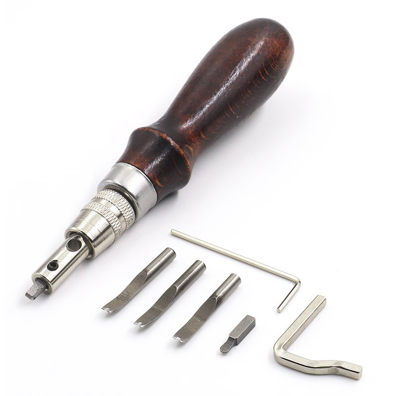 Adjustable Grooving Device Leather Tool For Processing the Edges of the Skin Leather Craft Stitching Hammer Fold Leather Craft