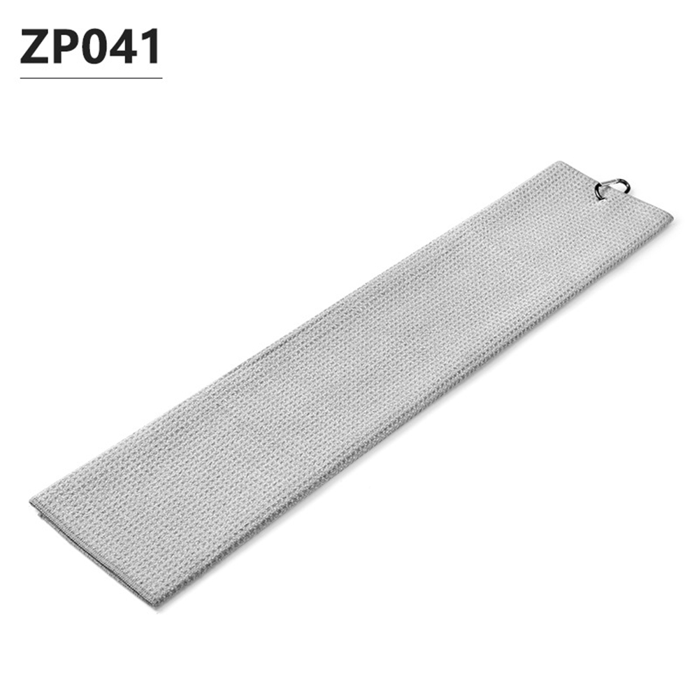 PGM Golfhandtuch, Waffelmuster mit Haken, Reinigungstücher, Mikrofaser, weich, langlebig, schnell trocknend, reinigt Schläger, Bälle, Hände: Grau