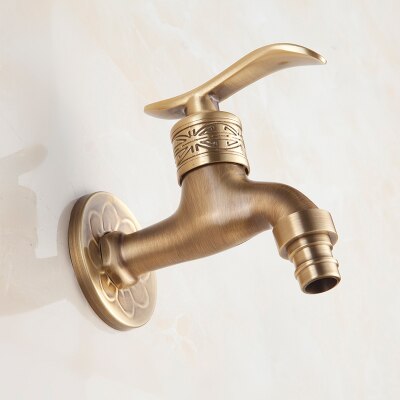 13 Stijl Retro Messing Keuken/Badkamer Kraan, Antieke Koperen Mop Zwembad Muur Kraan, verlengd Tap Speciaal Voor Wasmachine: 05