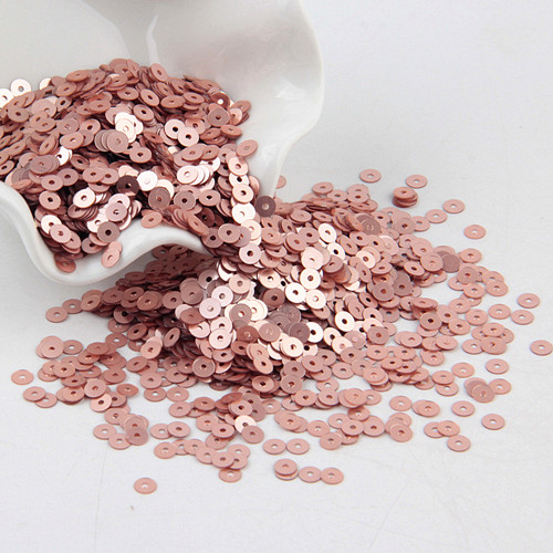 Paillette 4mm mat Sequin Pvc plat rond mat vernis Paillettes couture mariage artisanat femmes vêtements accessoires 20g: Matte champagne