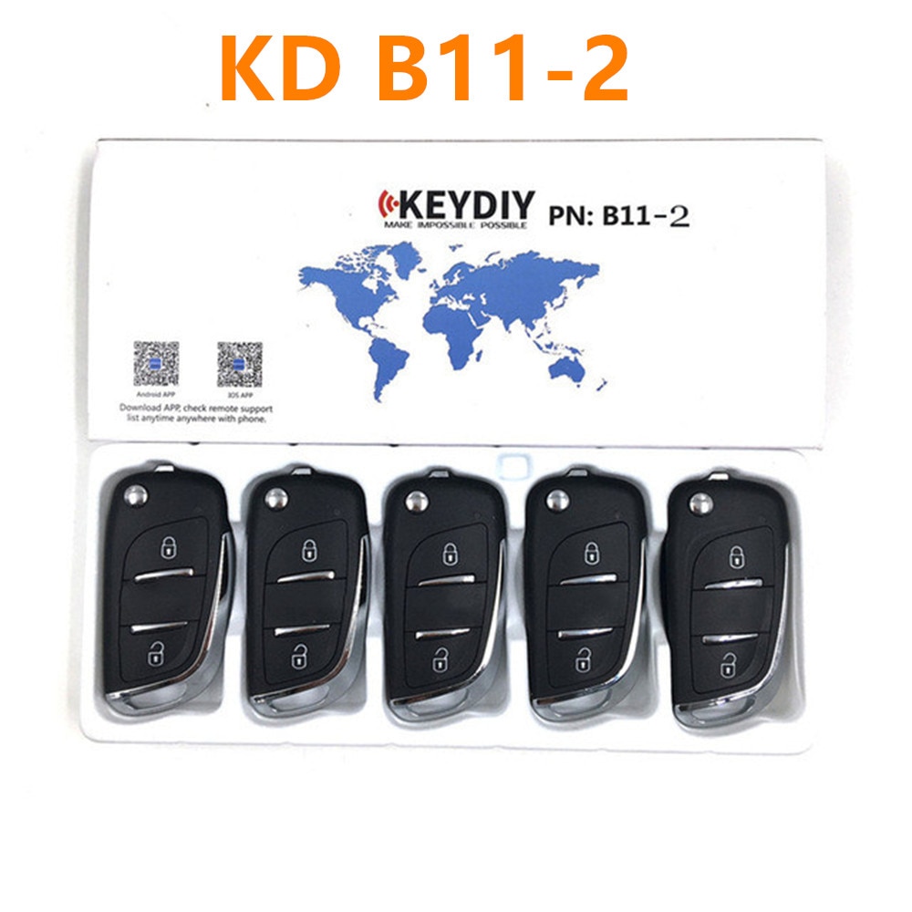 Universele 2 knop 3 knop afstandsbediening sleutel keydiy B11 B11-2 B11-3 voor KD300 en KD900 produceren elk model afstandsbediening voor peugeot stijl