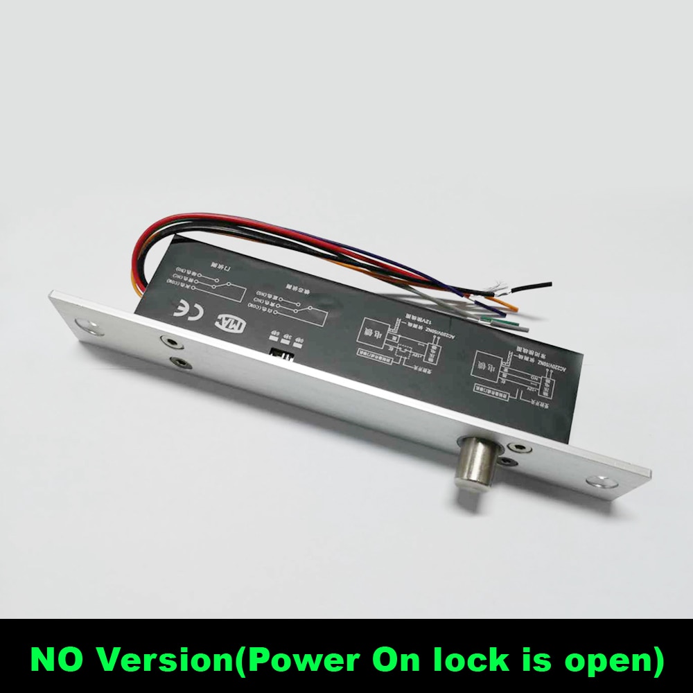 Elektrisch Slot Magnetische Output Met Vertraging Dc 12V Fail Veilig Fail Beveiligde Bout Insteekslot Deurslot Nc/geen Elektronische Deurslot