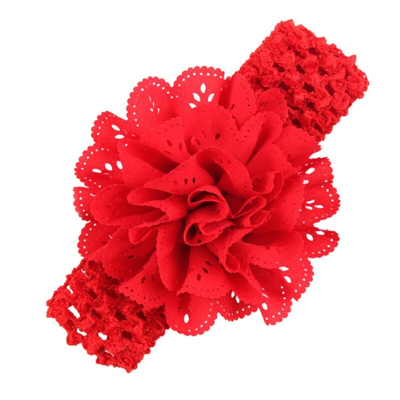 Stijlvolle Peuter Hoofddeksels Infant Kinderen Meisje Baby Hoofdband Peuter Bloem Haarband M2: Red