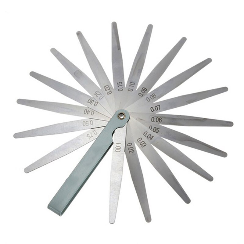 Automotive Maintenance Tools Feeler Gauge Microplate Gap Gauge Measure Tool 100mm 0.02-1mm 17 Blade Thickness