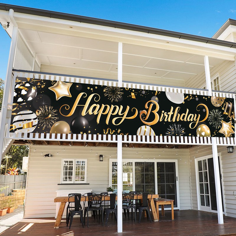 Decoración de de cumpleaños para hombre, camino de mesa, Pancarta, cortina de puerta, 60, 60 años