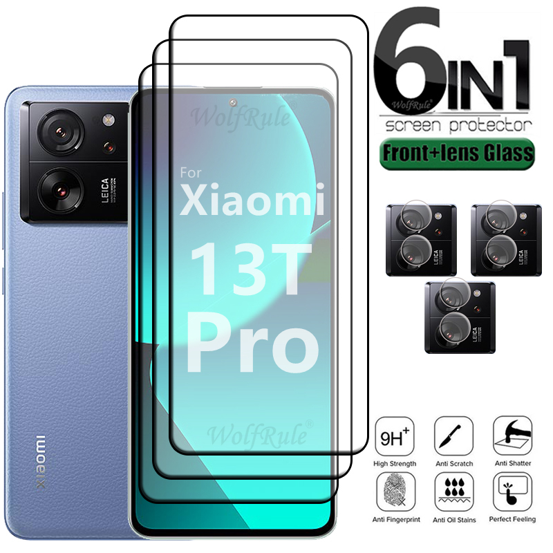 Szkło 6 w 1 dla Xiaomi 13T Pro Szkło dla Mi 13T Pro Szkło hartowane Pełna osłona ekranu Mi 11T 12T 13T Pro 11 12 Lite 13 Szkło