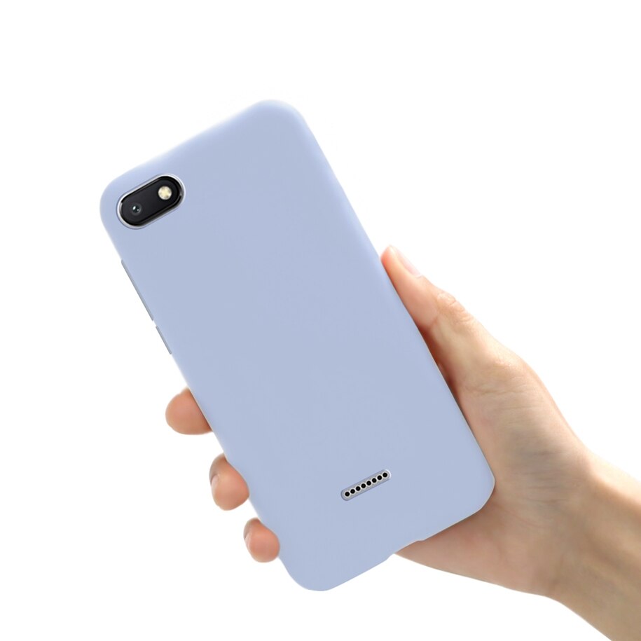 Para xiaomi redmi 6a caso capa linda bonito tpu caso de telefone para funda xiaomi redmi 6a a6 doces cor macio silicone casos capa saco: Purple