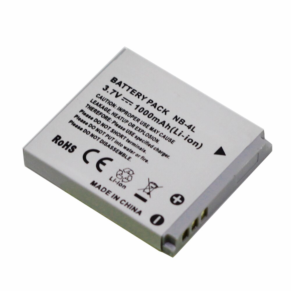 NB-4L NB 4L Replacement Battery for Canon IXUS 50 55 60 65 80 75 100 I20 110 115 120 130 IS 117 220 225 230 255 HS SD780 SD960