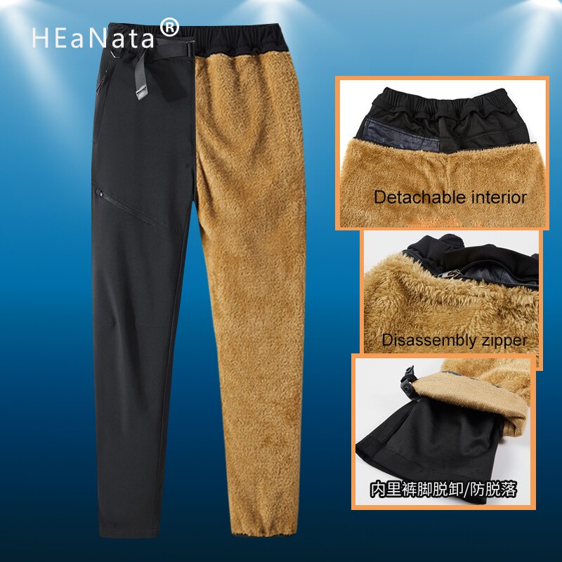 8XL Mannen Sport Winter Warme Broek Buiten Fleece Running Thicken Joggingbroek Rits Training Cargo Broek Streetwear Mannen