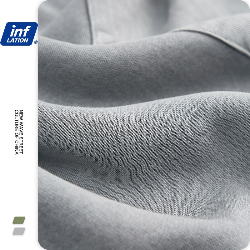 Inflation dreng sweatshirt streetwear grøn sweatshirt herre fleece farve blokbogstaver hip hop oversize sweatshirt mand 1406w