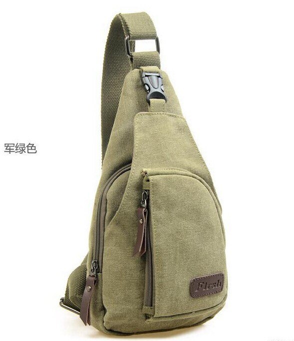 2022 Mode Man Schoudertas Mannen Canvas Messenger Bags Casual Reizen Messenger Bag M7-783: Army Green