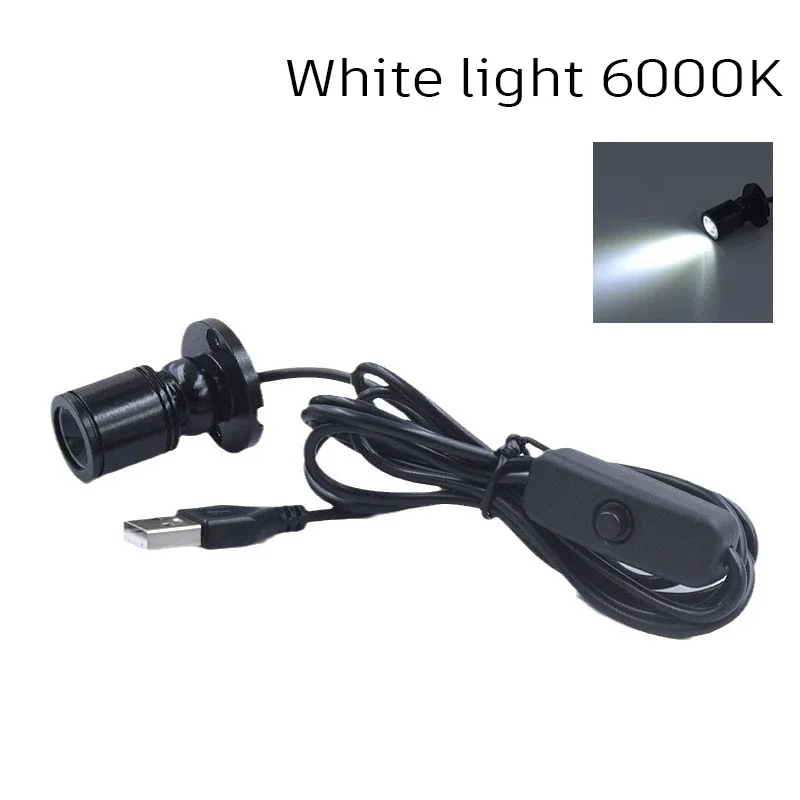 USB 5V Led Spot Light 1W Opbouwkast Showcase Teller Sieraden Lamp Draaibare Hoek Plafond Mini Spotlight: changeable