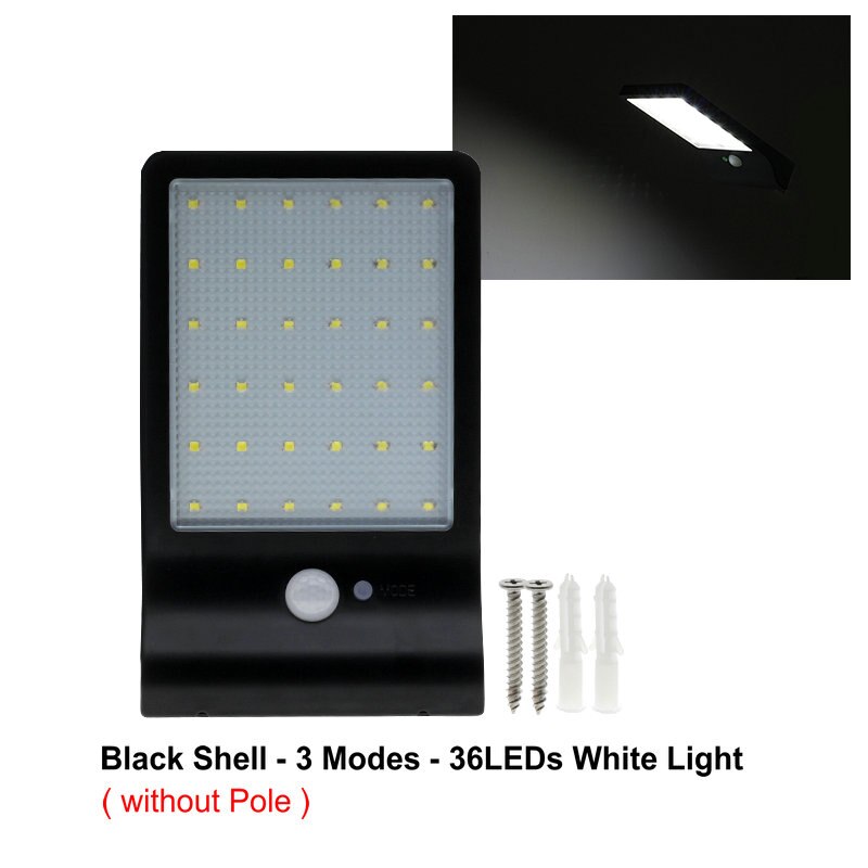 Led Zonne-straat Licht Outdoor Verlichting Pir Motion Sensor Waterdicht Voor Tuin Muur Afstandsbediening Energiebesparende Straat Lampen: Type 7