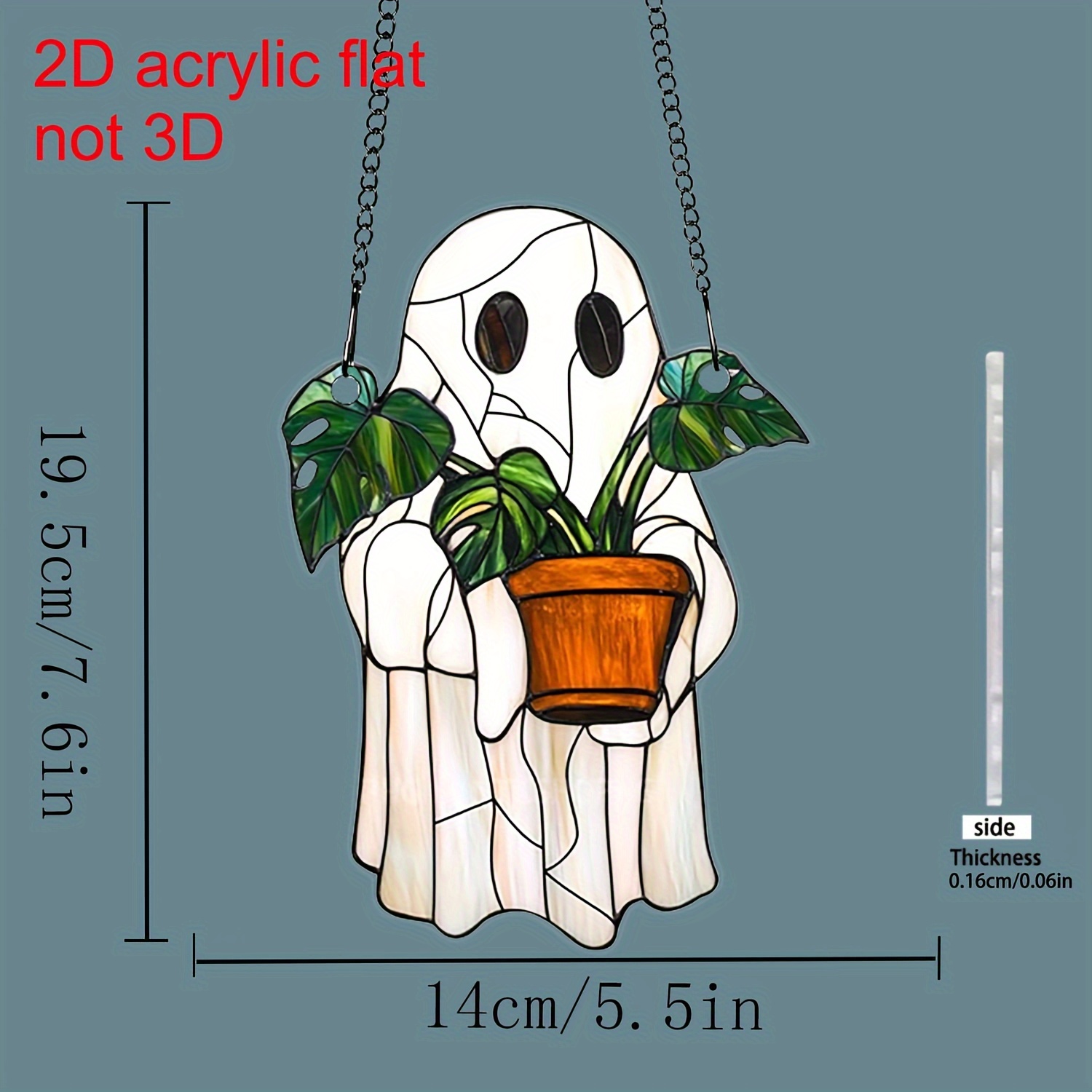 2D flache, gotische Halloween-Fenster-Buntglas-Dekoration – Spukhaus-Ästhetik, detaillierte Handwerkskunst