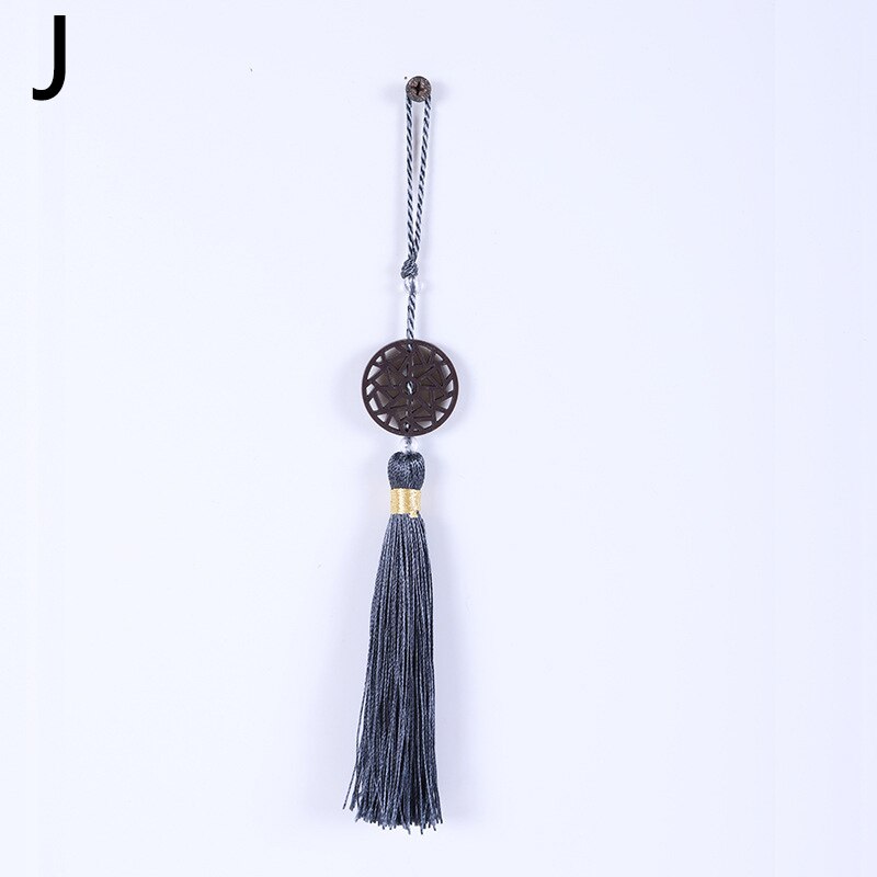 Accesorios de cortina de alta gama, borlas de imitación de madera con etiqueta pequeña hechas a mano, borlas de cortina chinas, orejas colgantes: J