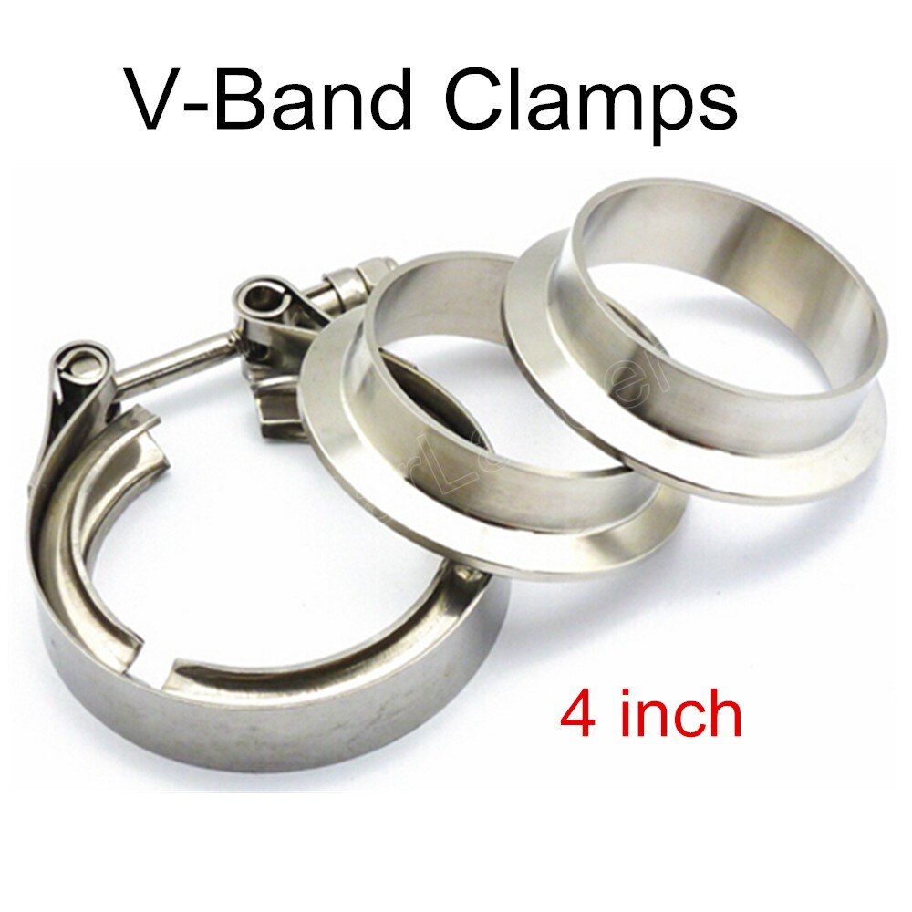 v-band clamp assembly 4 inch v-band clamp with two VBand flanges turbo turbo kit